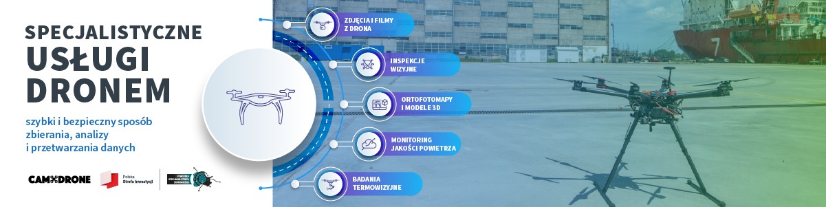 Camdrone współpraca z GPNT / PSSE usługi specjalistyczne dronem